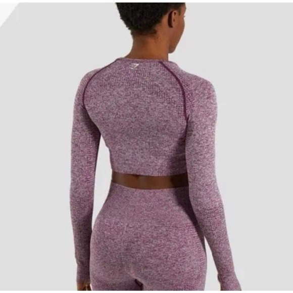 Gymshark Vital Seamless Long Sleeve‎ Crop Top Size Small - Picture 2 of 7